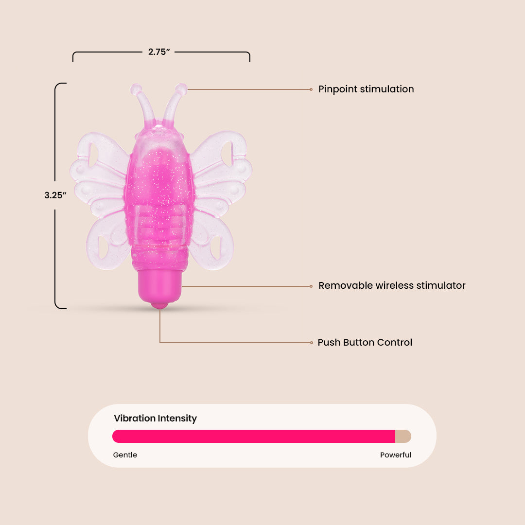 Venus Butterfly® Mini Wireless Hands-Free Clitoral Stimulator for Women - Discreet & Powerful Personal Massager for Solo Play or Couples Intimacy