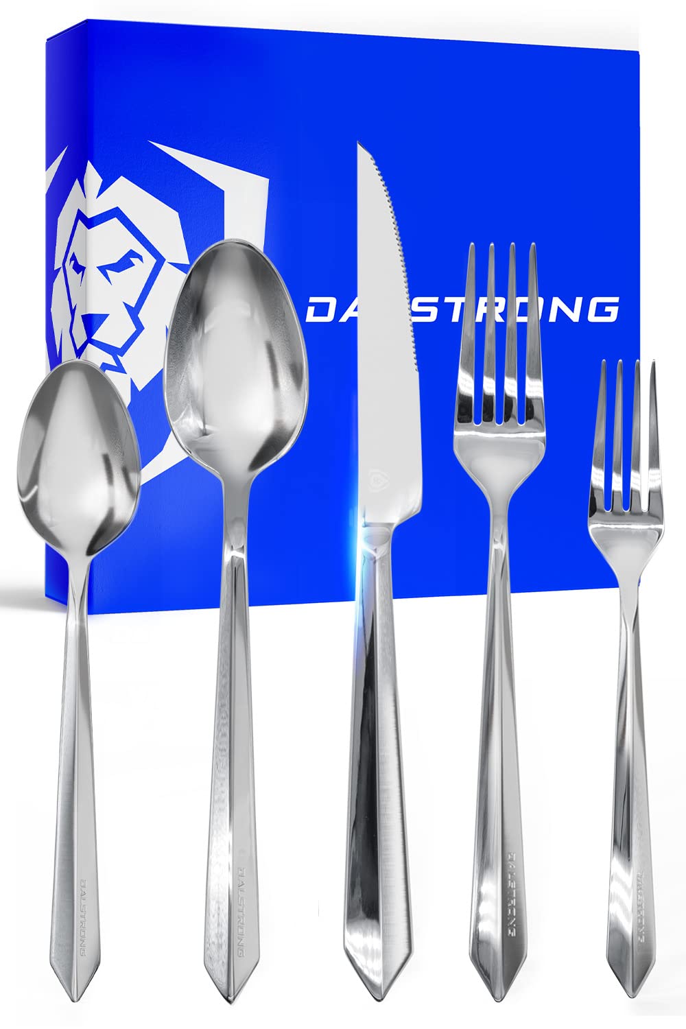 Premium DALSTRONG 20-Piece Flatware Cutlery Set - High-Carbon Stainless Steel Silverware (4 Dinner Knives, Forks, Spoons + Dessert Forks & Spoons) - Elegant Tableware for 4 - Perfect for Dinner Parties, Weddings & Holiday Gatherings