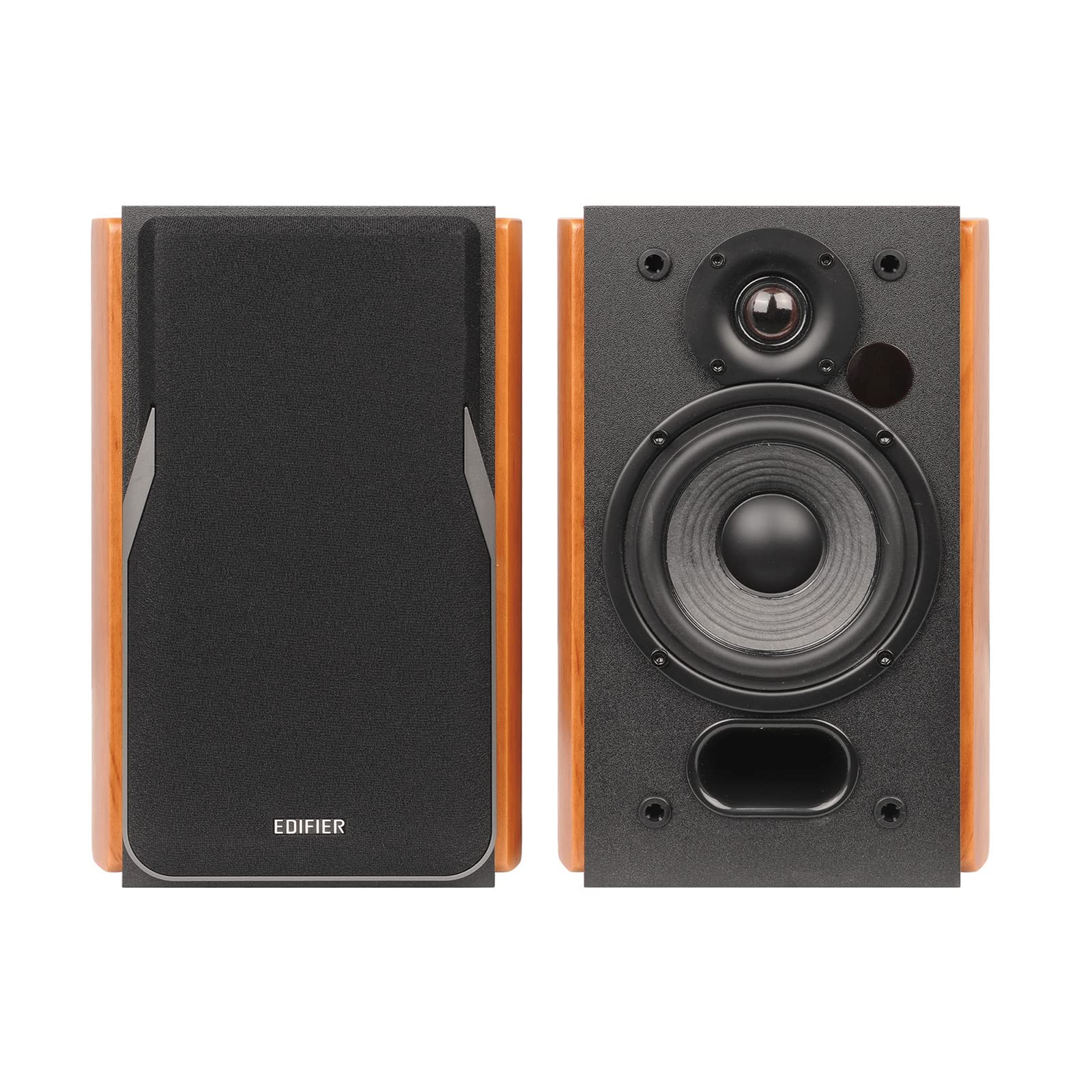 Edifier R1380DB Active Bluetooth Bookshelf Speakers - 42W RMS Wireless Studio Monitor with Optical/Coaxial Input - Wood Grain Design for Home Audio, Gaming & Music Streaming