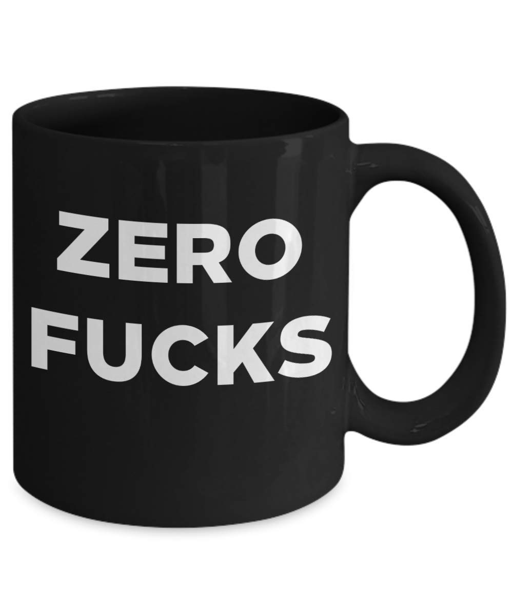 Funny Sarcastic Coffee Mug - 'Zero Fucks Given' Novelty Cup with Attitude - Perfect for Office Humor, Gifts & Stress Relief