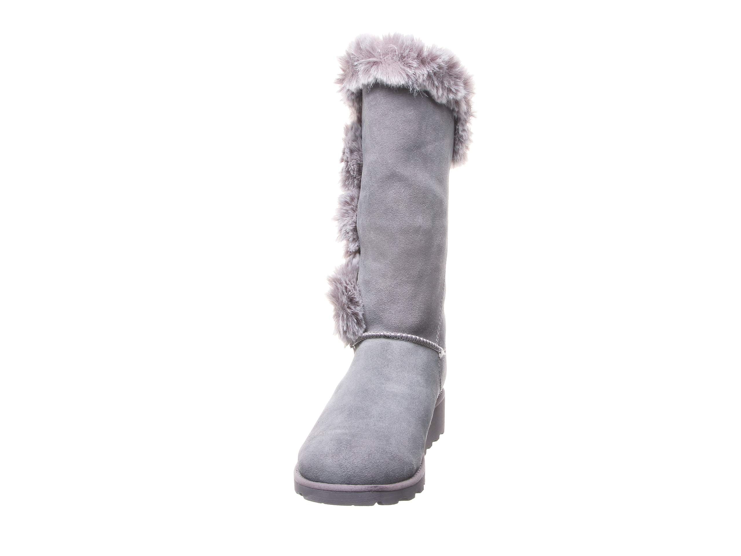 BEARPAW Women's Genevieve Suede Slip-On Winter Boots - Comfortable Ankle Boots for Women in Multiple Colors | Perfect for Casual Outfits, Snow Days & Winter Adventures