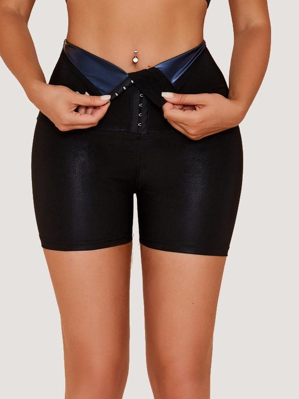 ZASUWA Women's High Waist Solid Color Spandex Workout Shorts - Gym, Yoga, Running & Fitness Booty Shorts for Women