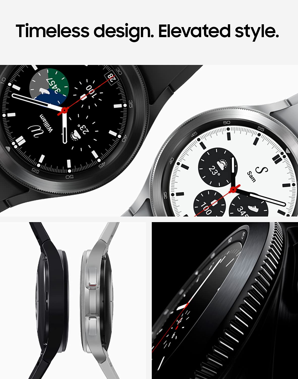 SAMSUNG Galaxy Watch 4 Classic 46mm Smartwatch with ECG Monitor, Fitness & Sleep Tracker, GPS, Fall Detection, Bluetooth - US Version (Silver) | Perfect for Running, Workouts & Health Monitoring