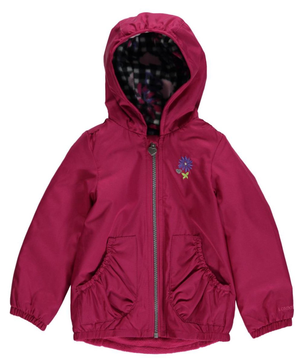 London Fog Baby Girls' Fleece Lined Jacket - Warm Winter Coat for Toddlers, Soft & Cozy Outerwear - Perfect for Outdoor Play, School & Family Outings