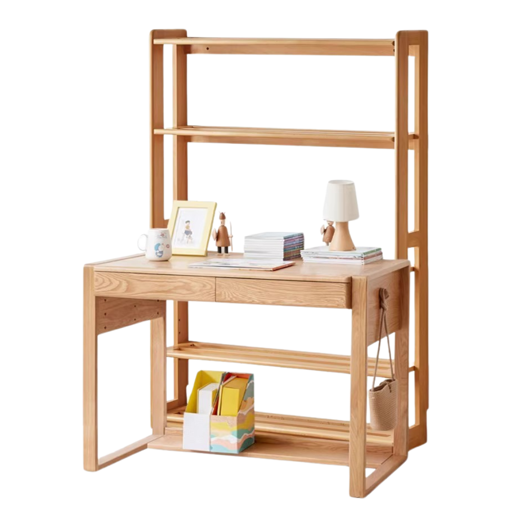 43.3x23.6x29.5 inch/ 110x60x75сm/ Natural Wood color/ Red Oak Adjustable Bookshelf for Children +Children39s  Lifting Desk
