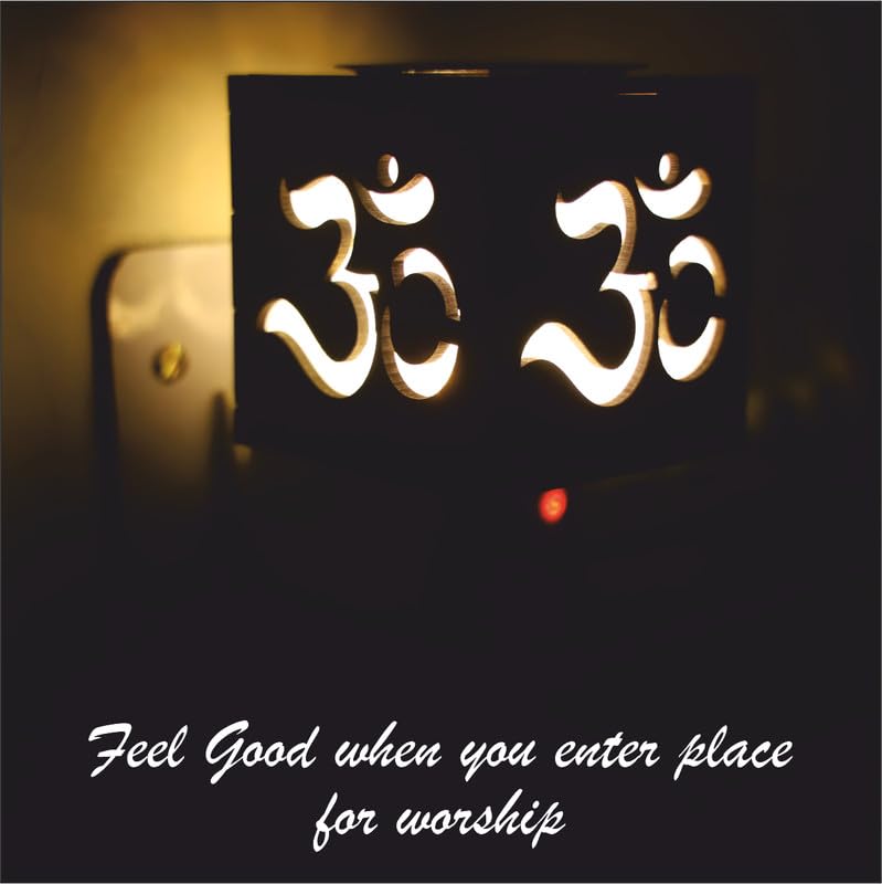 Electric Incense Holder & Aroma Diffuser with Light - Wooden Kapoor Dani for Home & Office | On/Off Switch | Perfect for Meditation, Yoga, Relaxation & Aromatherapy (KD 28)