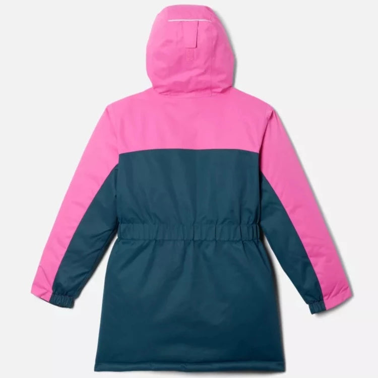 Columbia Women's Night Wave/Pink Ice Hikebound Long Insulated Jacket - Waterproof Winter Coat for Hiking, Skiing & Outdoor Adventures