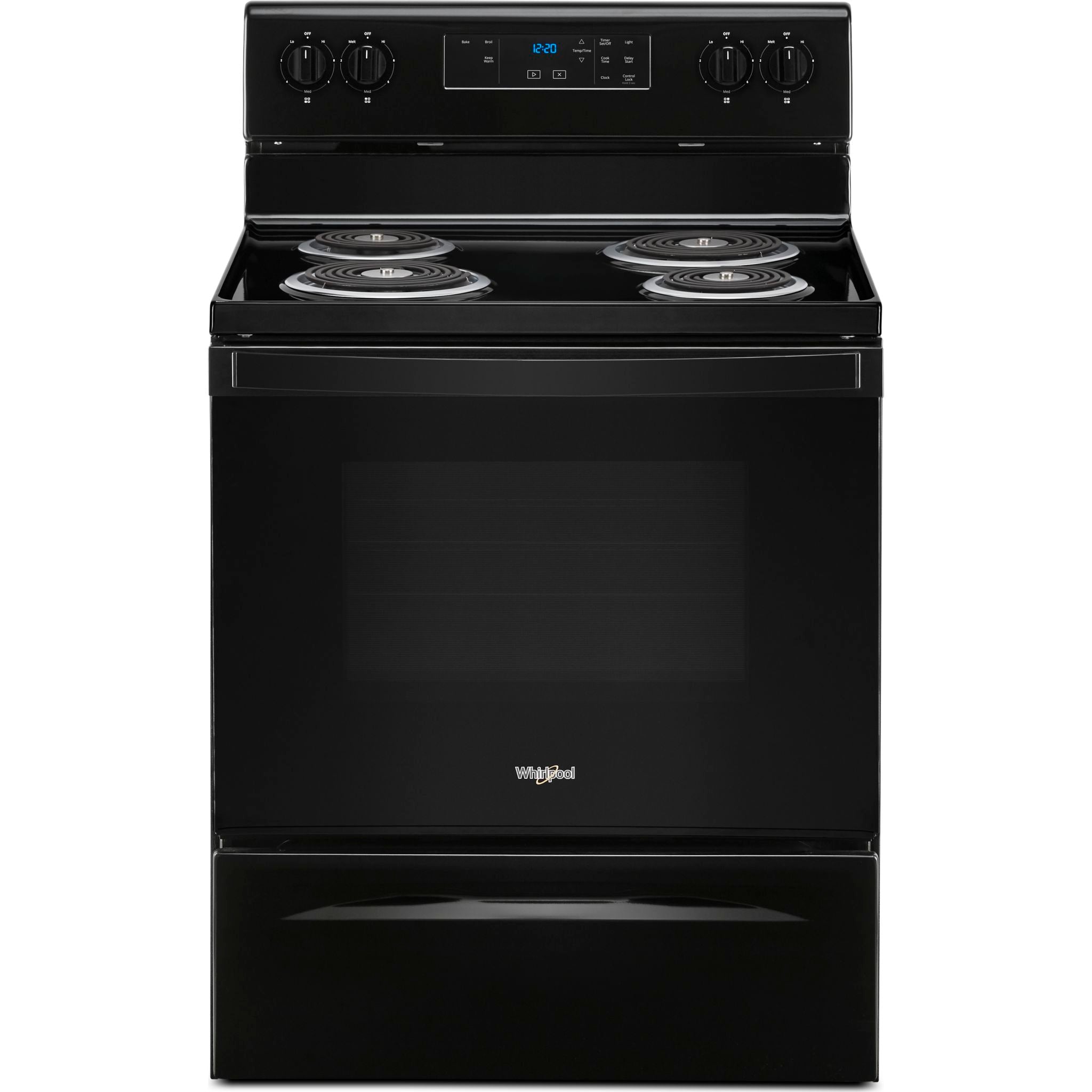 Whirlpool 30 Inch Electric Range with 5 Burners - Black (Model YWFC150M0JB) | Perfect for Home Kitchen Cooking, Baking & Family Meals