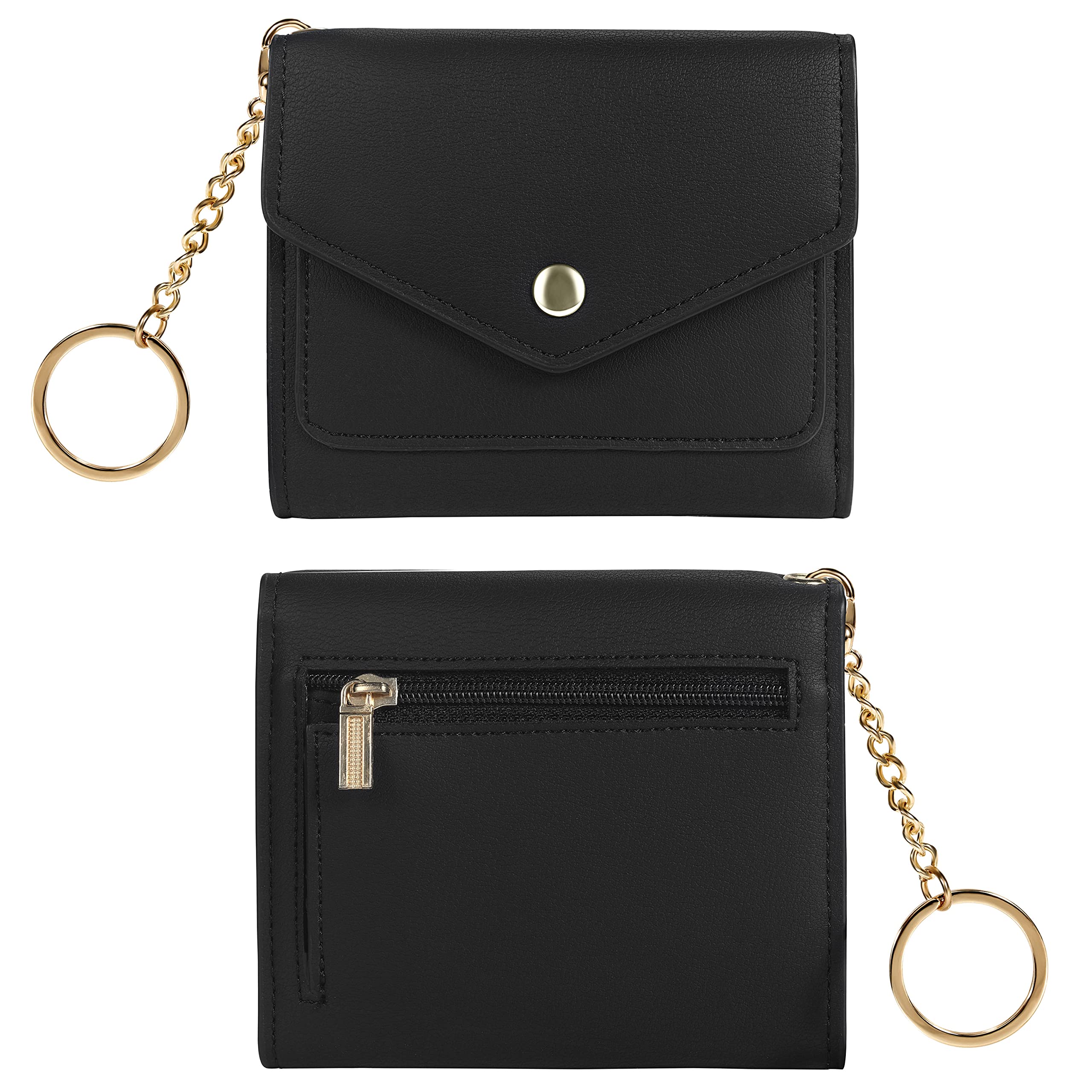 Gostwo Women's Small RFID Blocking Keychain Wallet - Mini Bifold Purse with Credit Card Holder & Change Pouch | Perfect for Travel, Shopping, and Everyday Use
