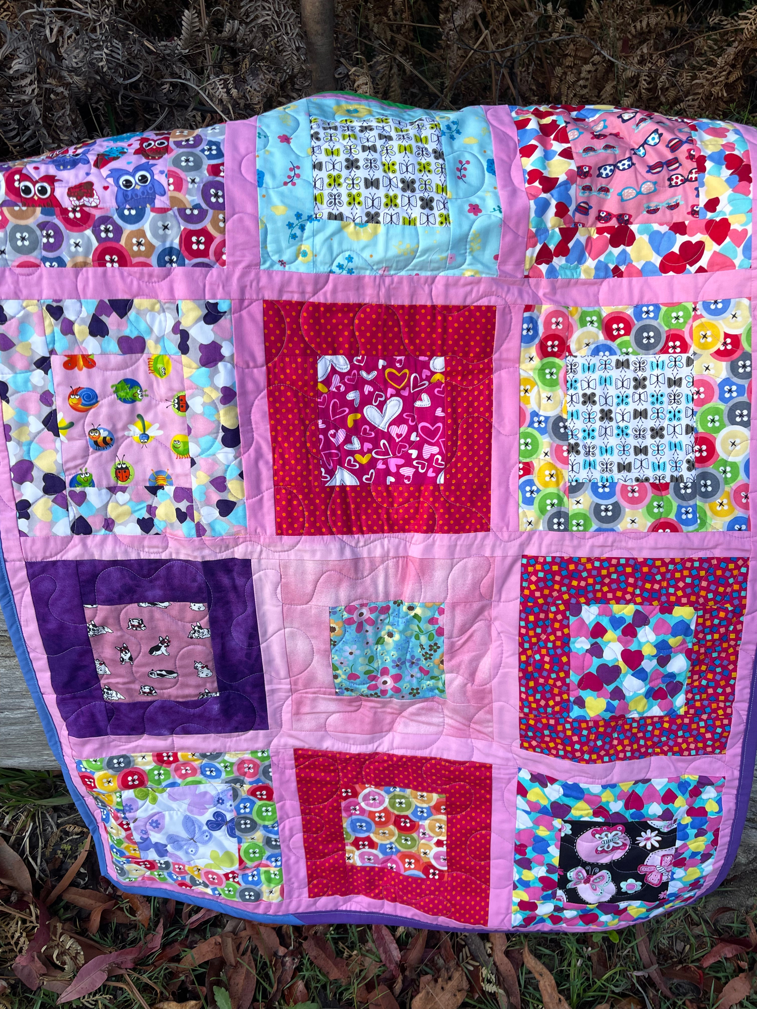 Bright Kids Quilts - Soft & Cozy 27.5 x 36 Inch Toddler Blanket for Boys & Girls | Perfect for Nursery, Daycare & Travel | Machine Washable Baby Bedding
