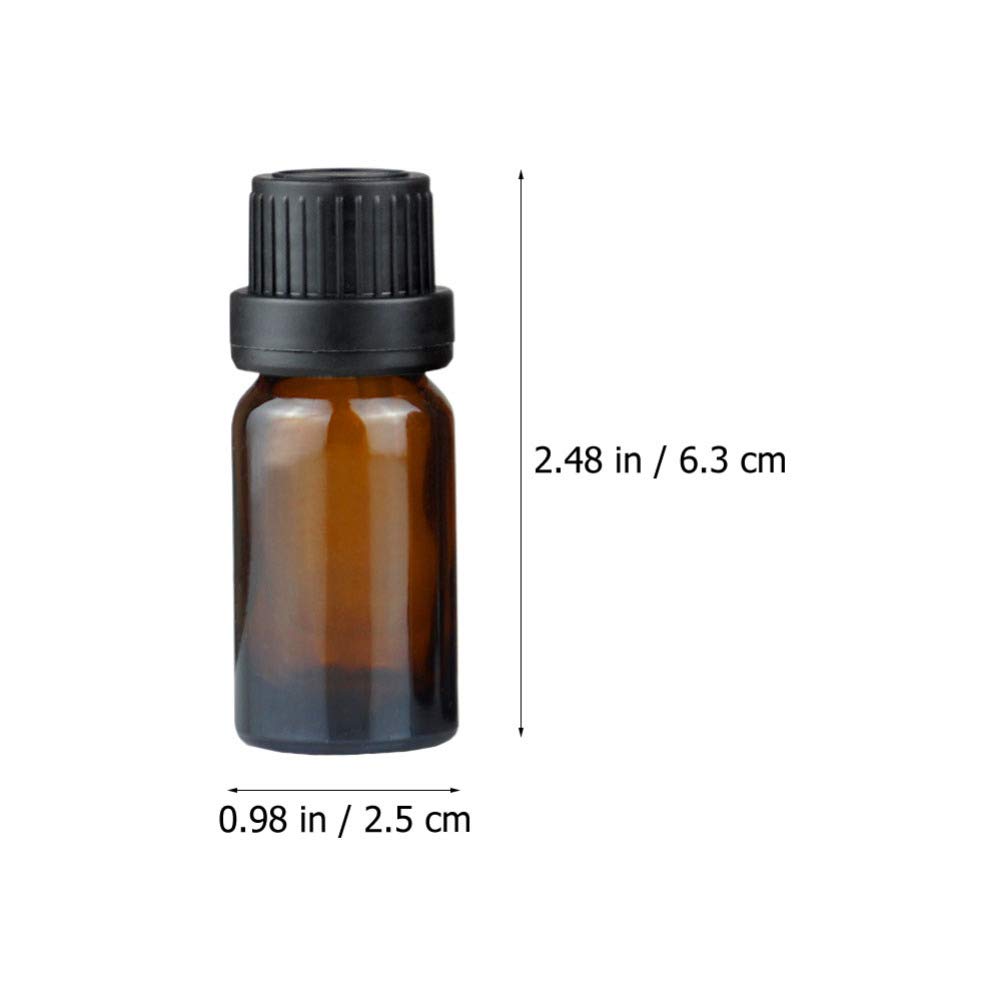 HEALLILY 20 Pack Amber Glass Essential Oil Bottles with Dropper - 5ml Empty Cosmetic Bottles for DIY Essential Oils, Perfume, Makeup & Skincare - Perfect for Aromatherapy, Travel & Gift Packaging