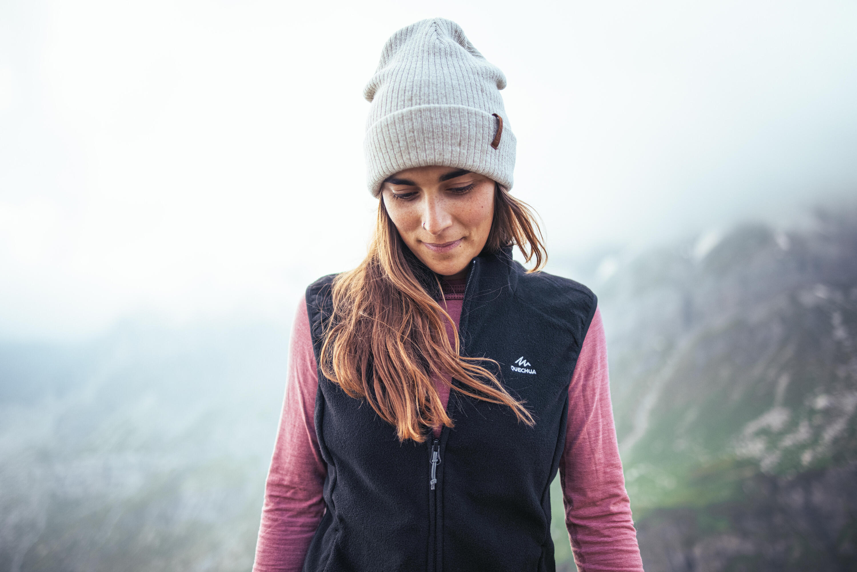 Quechua Women's MH120 Lightweight Fleece Vest for Hiking, Outdoor Activities & Travel - Warm Layering for Camping, Backpacking & Winter Adventures