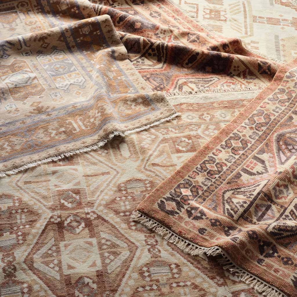 Handmade Danvi Hand Knotted Wool Area Rug - Non-Slip Traditional Persian Design for Living Room, Bedroom & Dining Room Decor