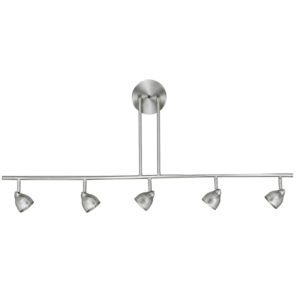 Cal Lighting CALSL-954-5-BS/MWH 5-Light Modern Pendant Light Fixture in Black/Satin Nickel - Perfect for Kitchen Island, Dining Room, and Entryway Lighting