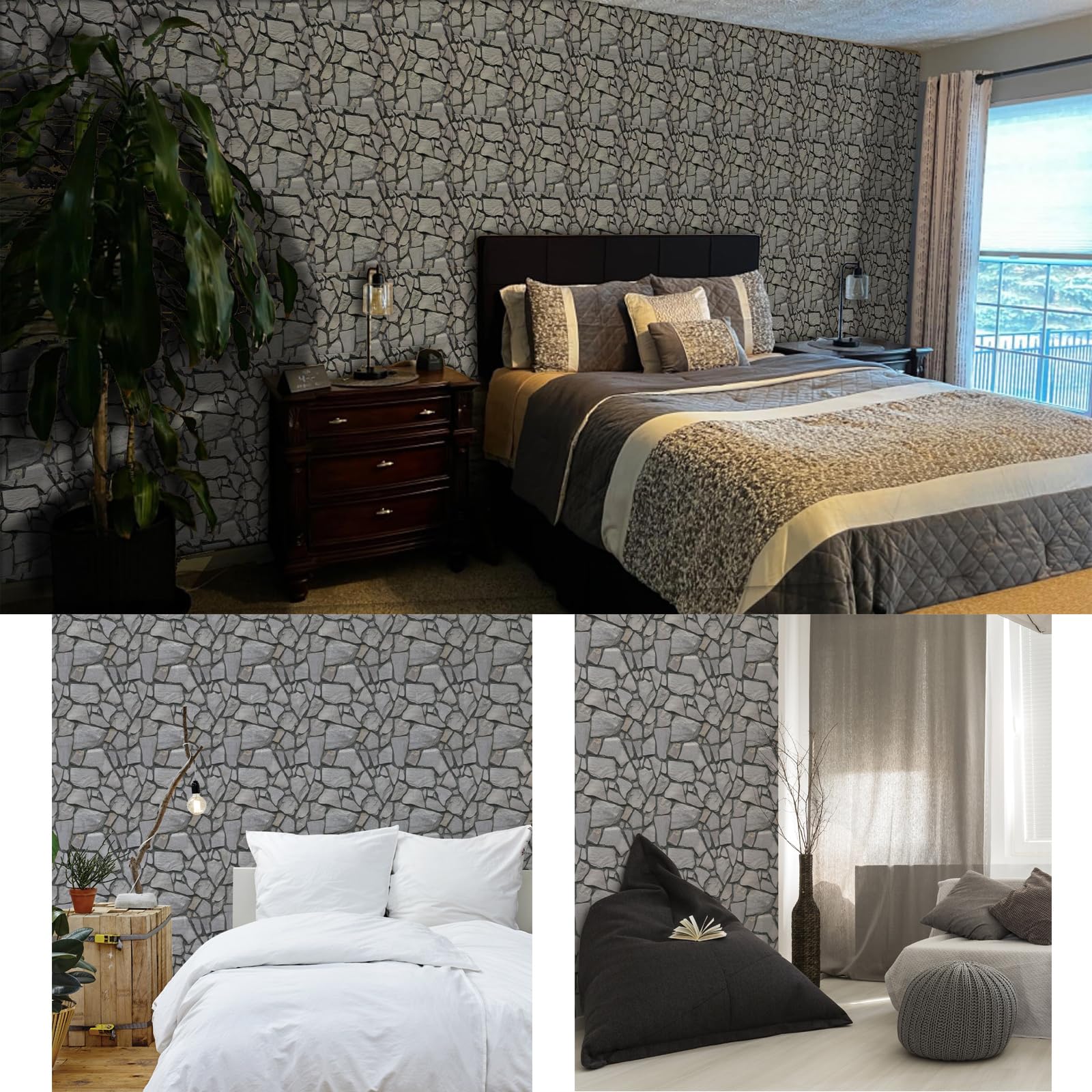 3D Peel and Stick Wall Panels - Waterproof Self-Adhesive Decorative Wall Tiles for Living Room, Bedroom, Office - 30x30cm (10pcs/Pack, Grey) - Perfect for Home Renovation & Interior Design Projects