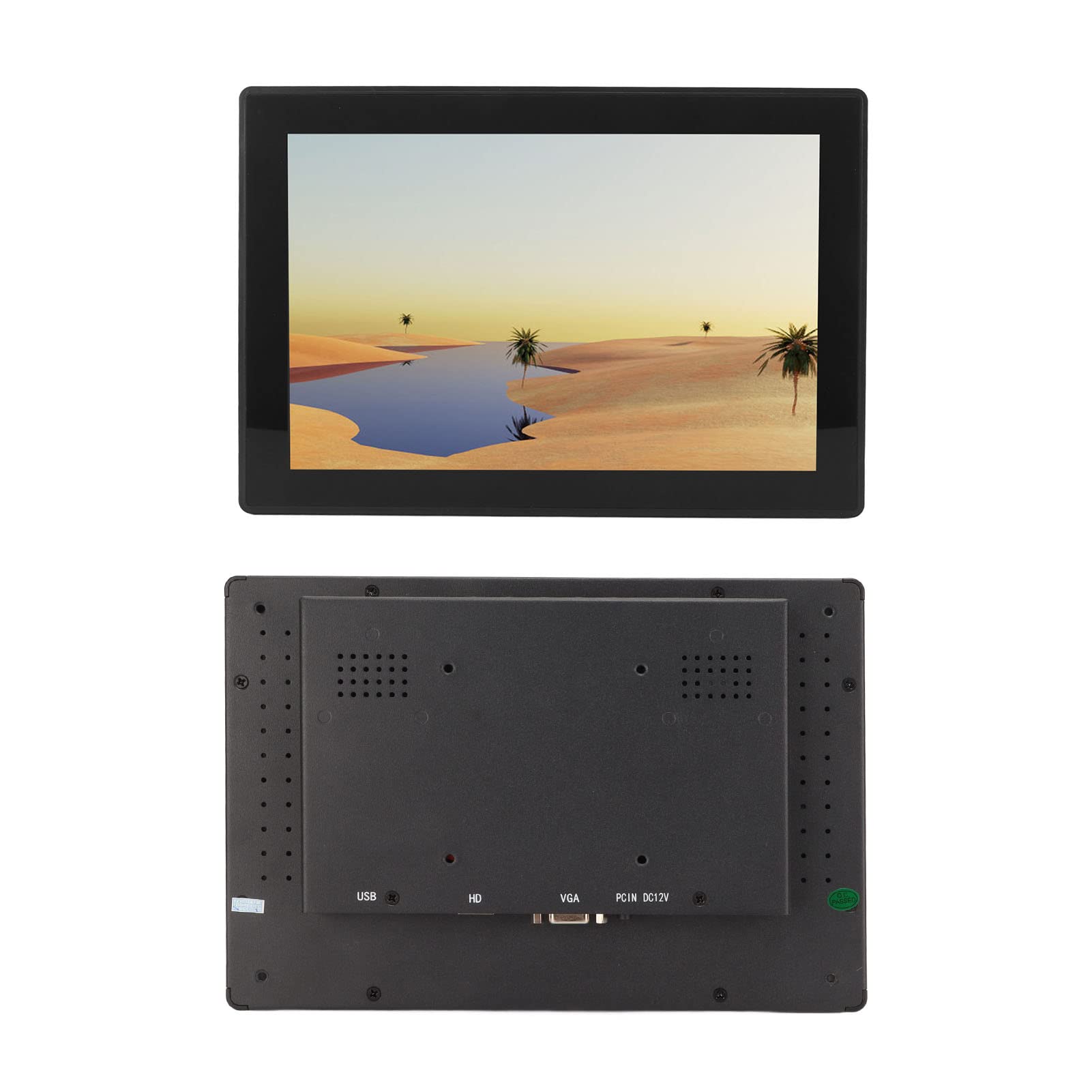 10.1 Inch IPS Touchscreen Display - USB VGA Capacitive Monitor with European Plug for Digital Signage, Kiosks, and Interactive Presentations