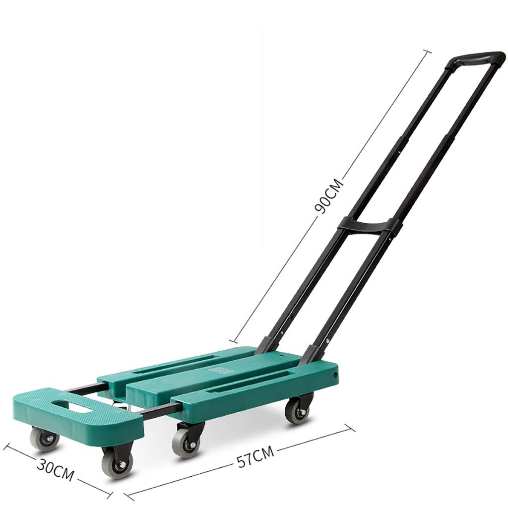 AHXF Bidiri Collapsible Two-Stage Zipper Trolley Bags - Foldable Shopping Cart with Wheels, Reusable Grocery Bags & Shopping Trolley for Supermarket, Travel, and Outdoor Use (Green-1)