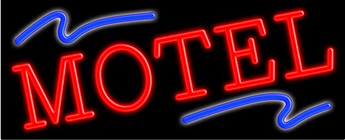 Vintage Motel Glass Neon Sign #10839 – Handcrafted in USA | Perfect for Retro Bar, Diner, or Home Decor