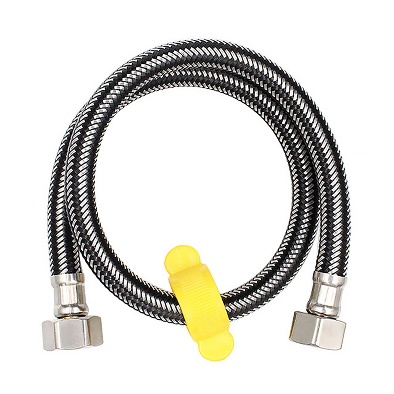 VSOLS 1/2 Inch Stainless Steel Flexible Shower Hose - Corrugated Double-Head Sink Pipe for Bathroom, Toilet & Water Heater (50cm/19.7in) - Perfect for Bathroom Renovation & Kitchen Faucet Replacement
