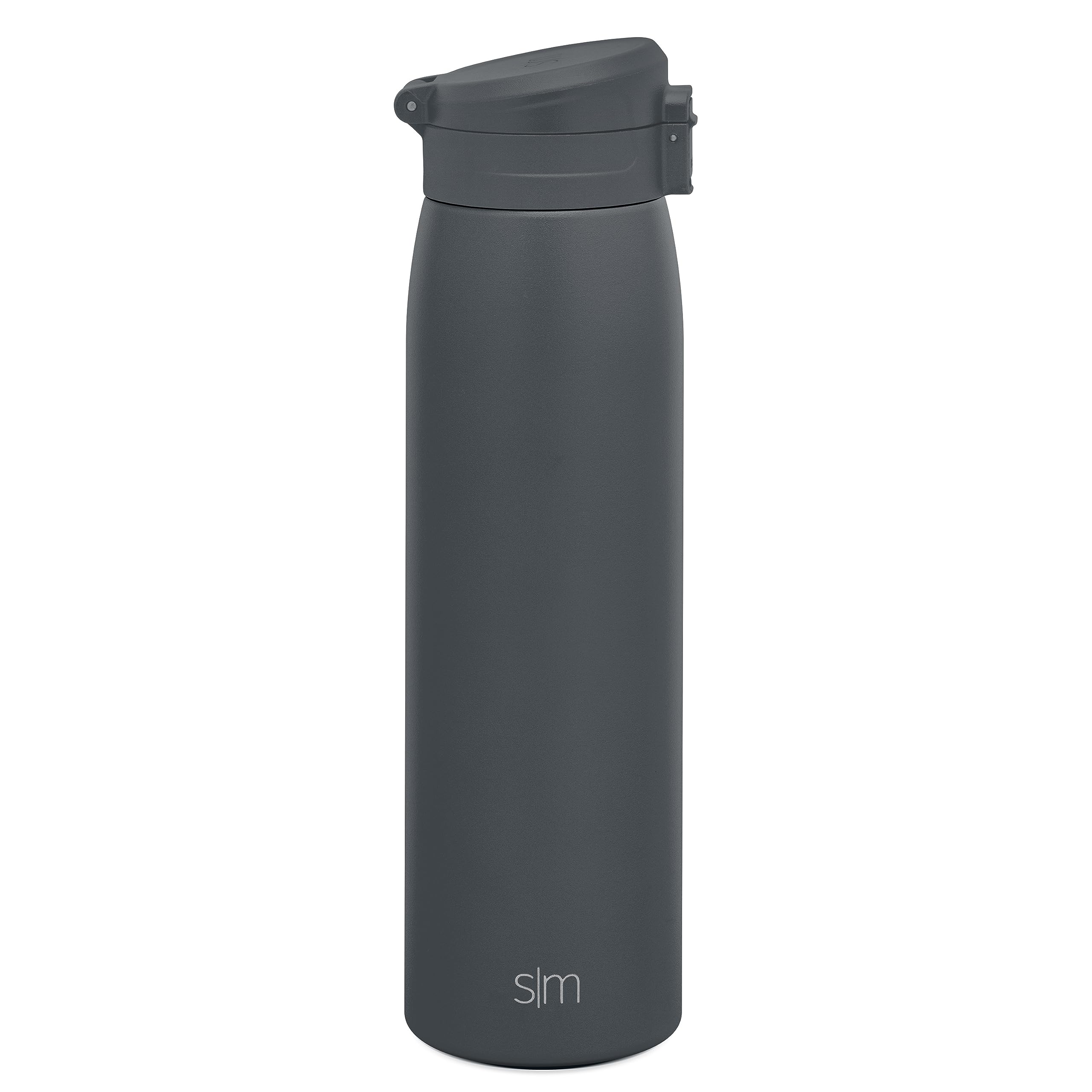 Simple Modern Insulated Stainless Steel Travel Coffee Mug - 24oz Leakproof Tumbler with Snap Flip Lid, Reusable Thermos for Hot & Cold Drinks - Perfect Gift for Men & Women (Kona Collection, Graphite) - Ideal for Office, Commuting, Camping and Outdoor Activities