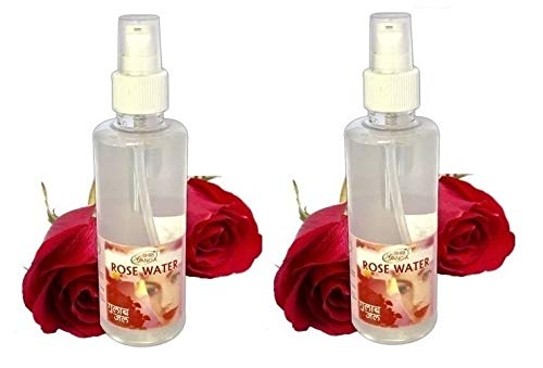 Shri Ganga Pure Rose Water 100ml (Pack of 2) - Natural Face Toner & Hydrating Mist for Skin Care, Aromatherapy & Hair Treatment