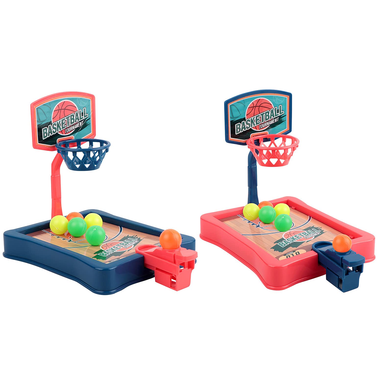 2Pcs Mini Basketball Game Set for Tabletop Fun & Parent-Child Gifts - Birthday, Office, Party Games