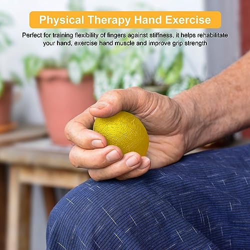 Silicone Hand Exercise Ball for Finger Flexibility & Grip Strength - Wrist Muscle Trainer for Arthritis Relief & Rehabilitation - Perfect for Office, Gym & Physical Therapy