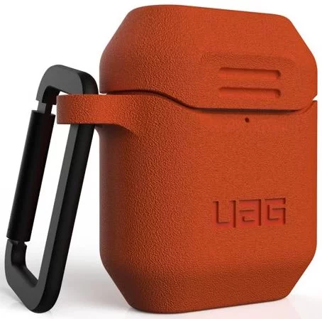 UAG Shockproof Silicone Case for AirPods 1/2 Generation - Orange | Protective Cover for Gym, Running & Outdoor Activities