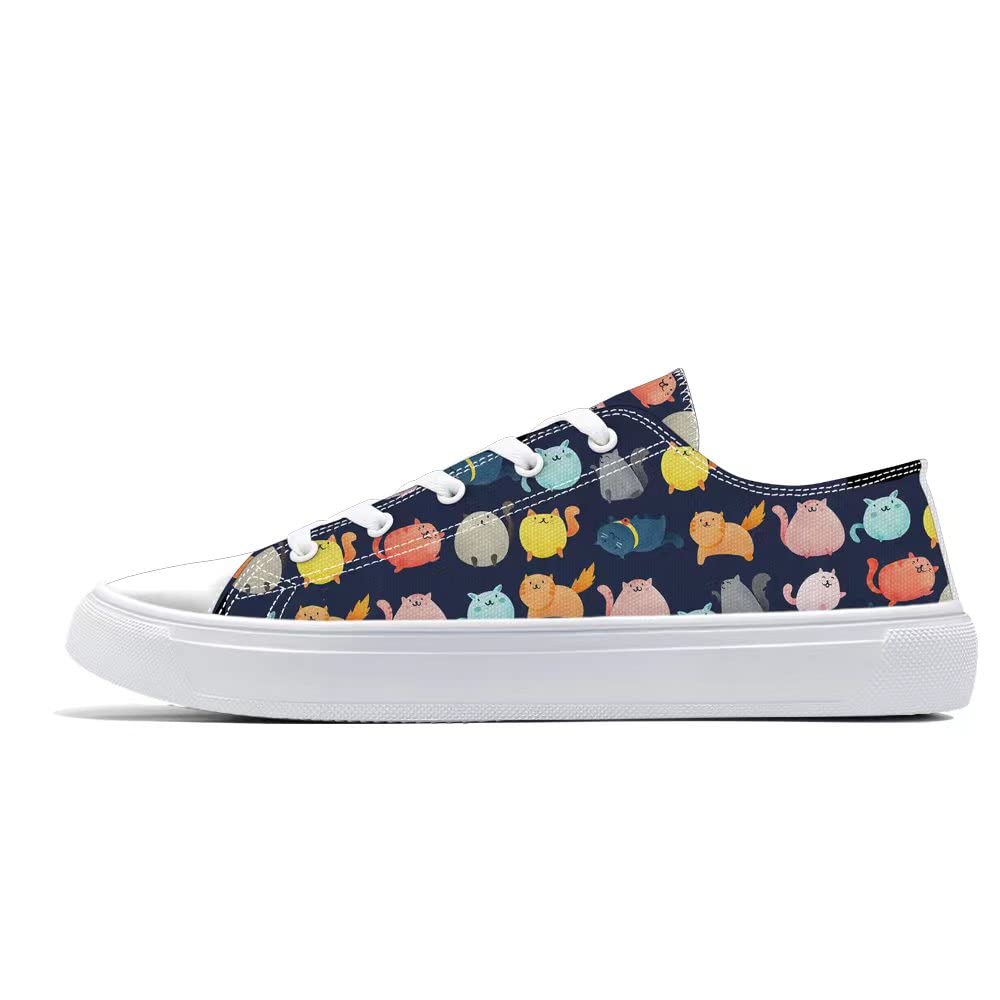**Women's Animal Print Cat & Dog Sneakers - First Dance Low Top Casual Shoes for Women - Perfect for Spring Outfits, Dance Parties & Everyday Wear**