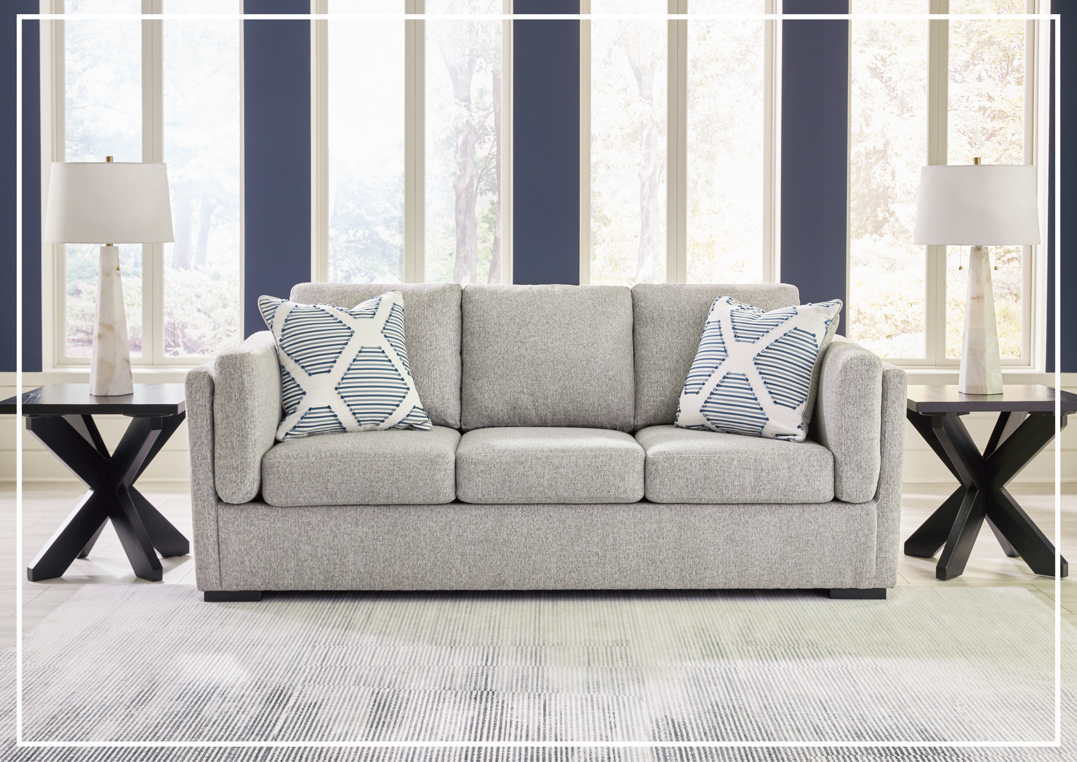 Gio Italia Eliano 3-Seater Fabric Sofa - Modern Living Room Furniture for Small Spaces | Comfortable Couch for Apartments, Condos & Cozy Homes