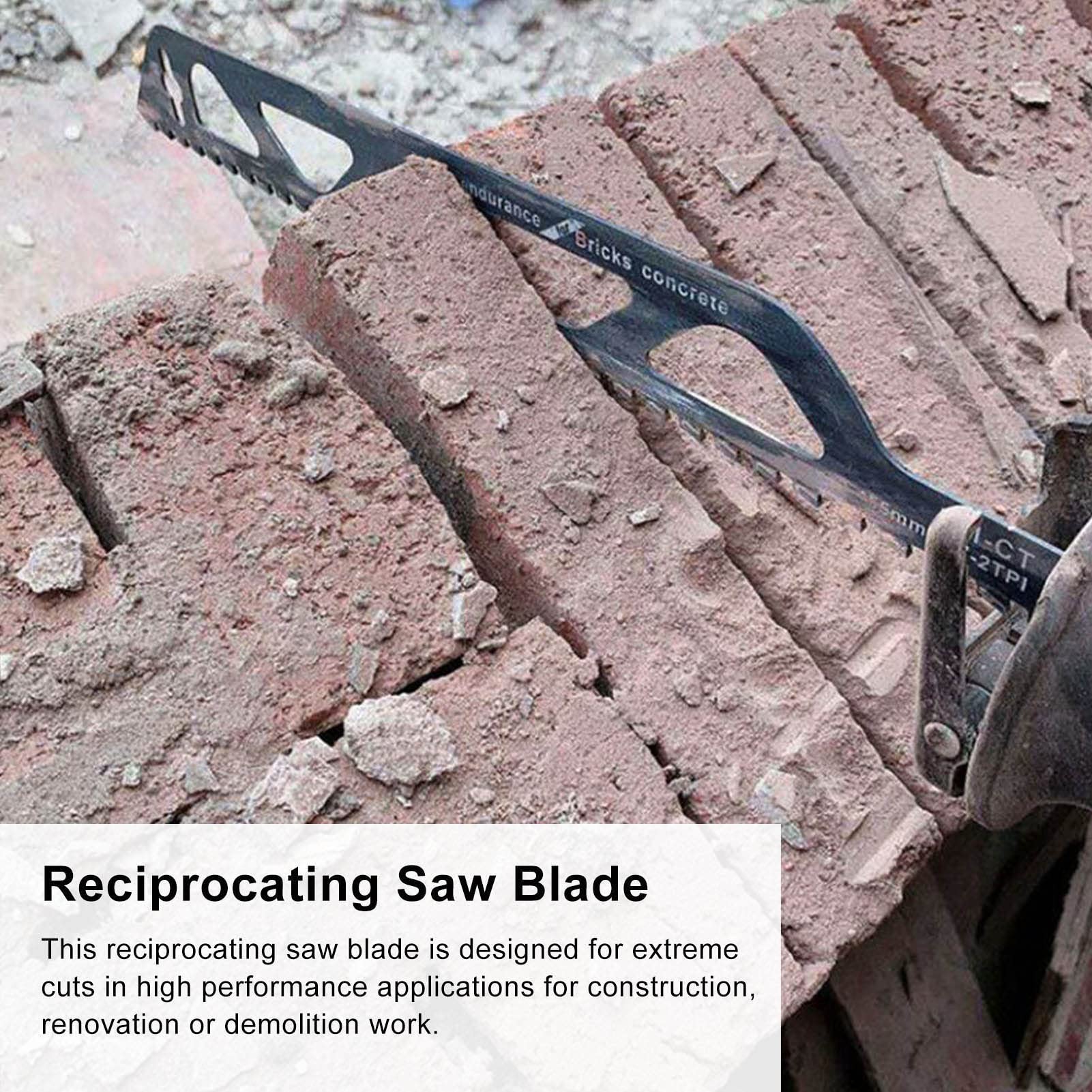 Premium Tungsten Carbide Reciprocating Saw Blades for Woodworking - High Efficiency, Easy Installation - Ideal for DIY Projects, Carpentry & Home Renovations (Model S1243HM)