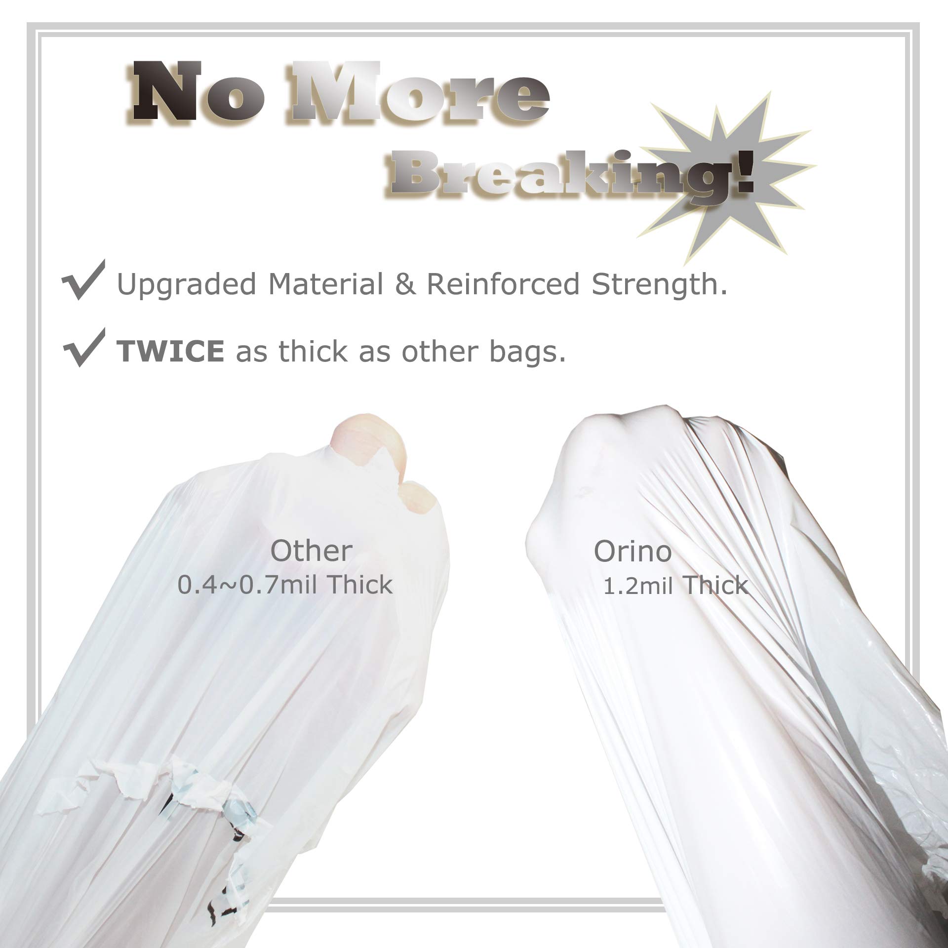 Ultra Strong 13 Gallon Kitchen Trash Bags - Heavy Duty 1.2 Mil Thick Drawstring Garbage Bags (60 Count) | Odor Control, Unscented | 24x28 Inches | Perfect for Kitchen, Office & Outdoor Waste Disposal