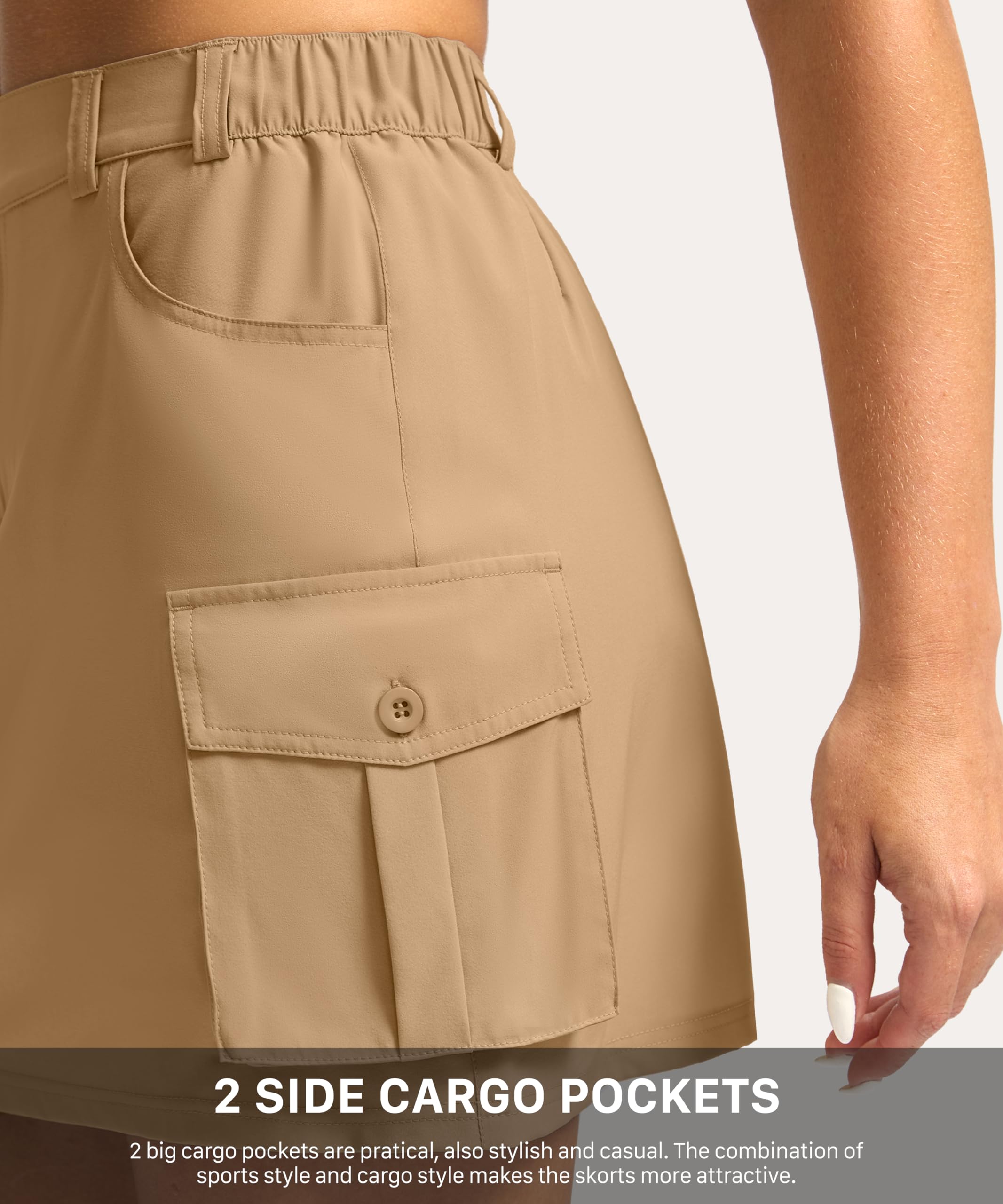 Women's 5-Pocket Cargo Skort - Stretchy Golf Skirt for Casual, Hiking & Summer Outfits | Perfect for Outdoor Activities & Sports Wear