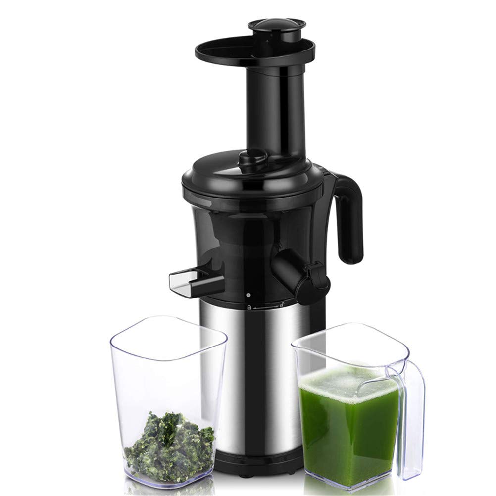 Xiaxia 200W Countertop Blender - 40RPM Stainless Steel Slow Masticating Juicer for Fruits & Vegetables | Compact Cold Press Juicer Machine, Black | Perfect for Healthy Smoothies, Juicing & Meal Prep