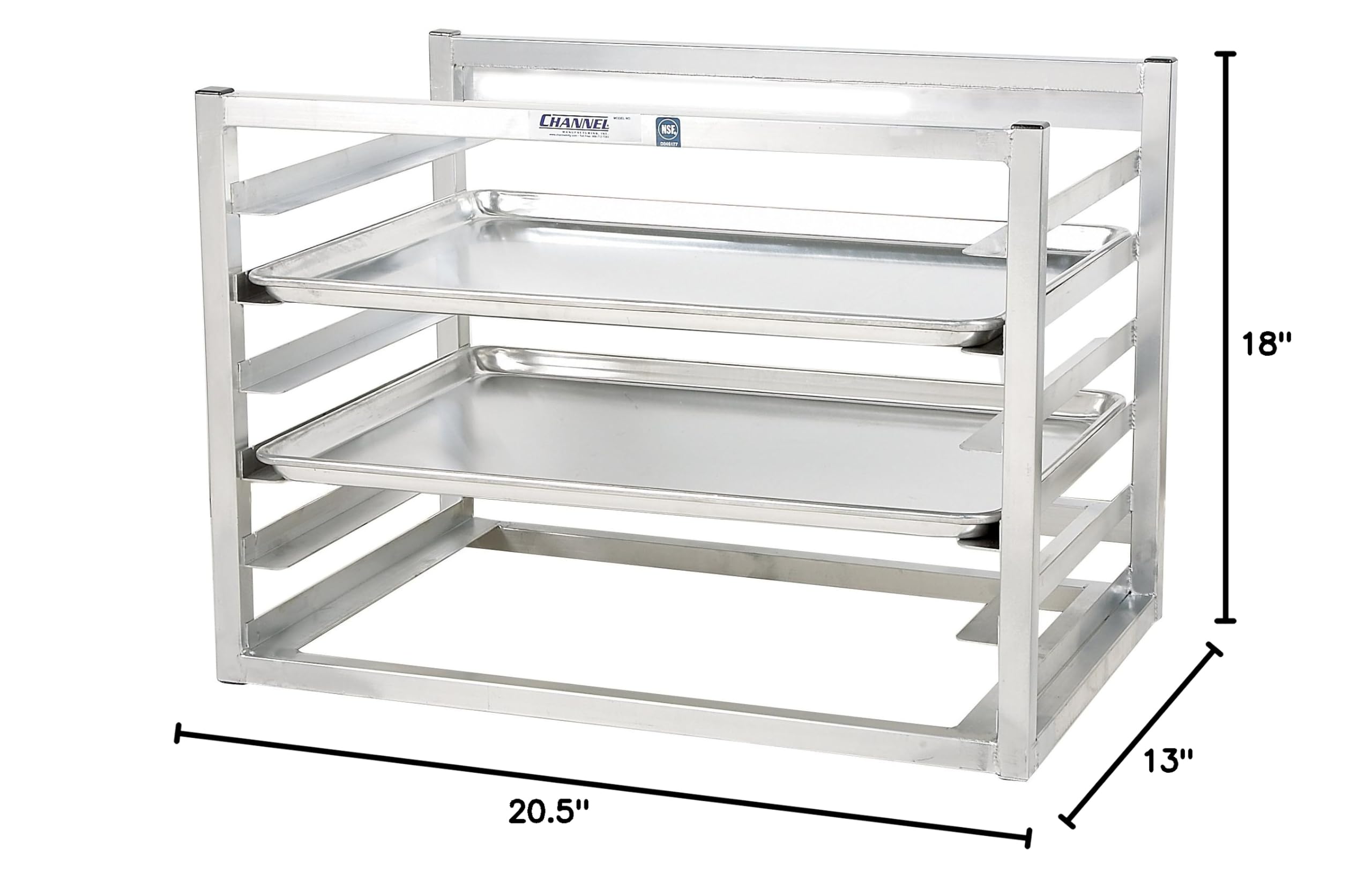 5 Pan Side Load Wall Mount Sheet Bun Pan Rack - Heavy Duty Half-Size Commercial Baking Pan Organizer for Kitchen, Bakery & Restaurant Storage