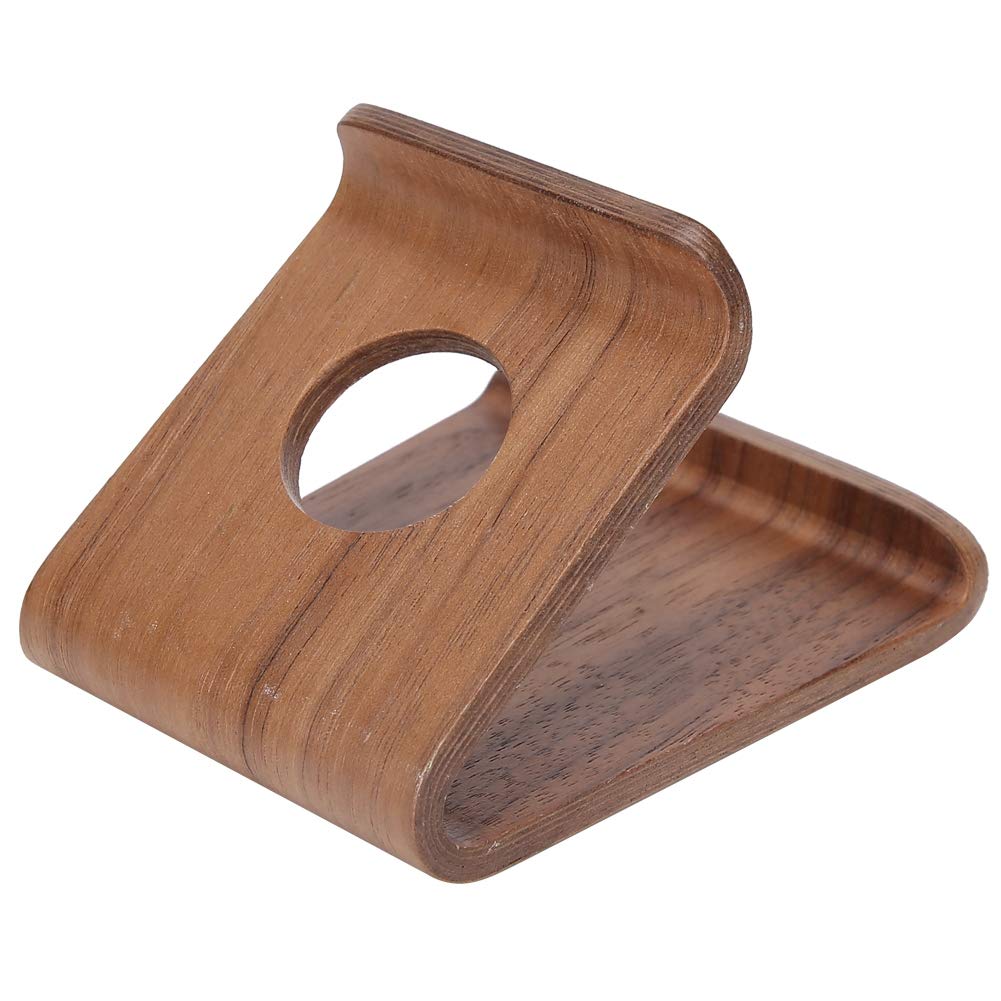 Premium Walnut Wood Phone Stand - Adjustable Cell Phone & Tablet Holder for Desk, Kitchen, Office & Travel - Durable & Stylish Organizer