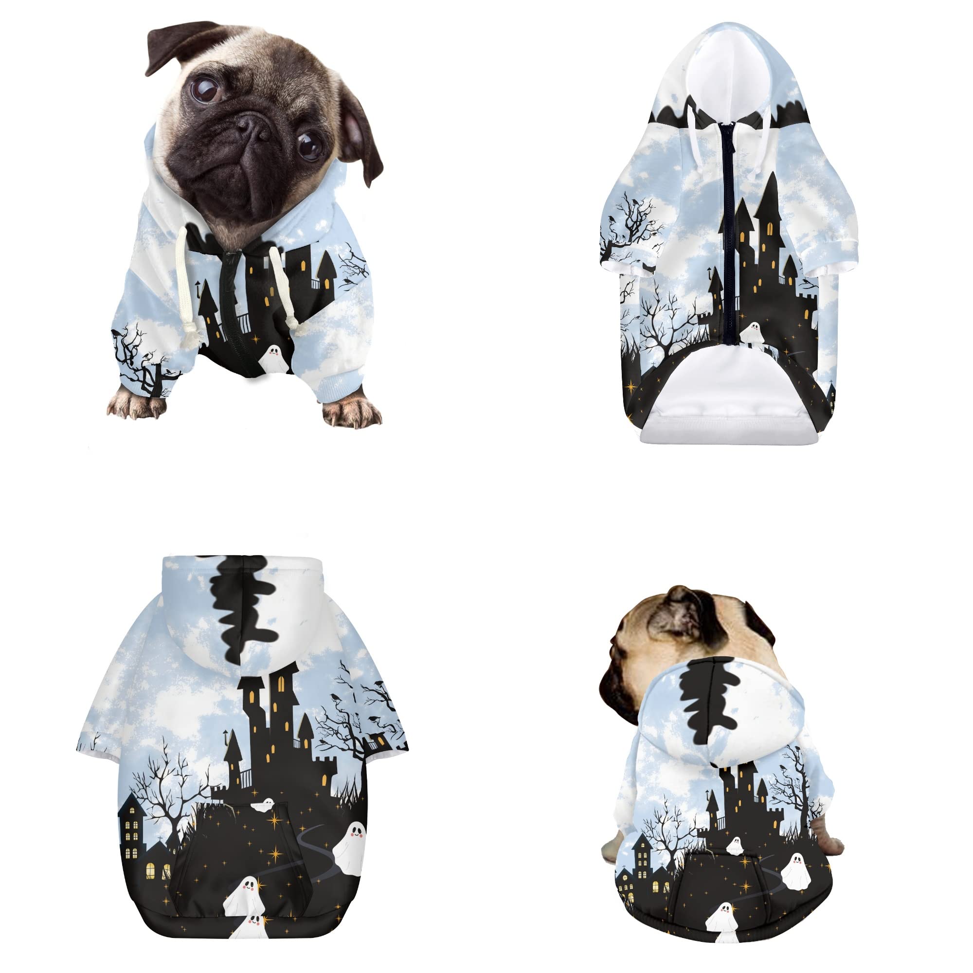 Warm Dog Winter Jacket with Hood & Pocket - Cozy Christmas Pet Clothes for Small Medium Large Dogs | Outdoor Walking & Holiday Outfits