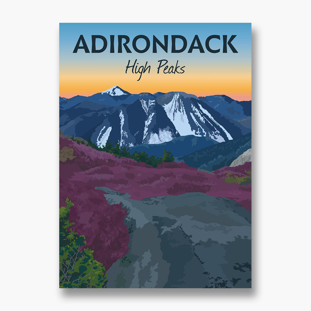 Premium ADK High Peaks Vinyl Stickers - Waterproof & Durable Decals for Laptops, Water Bottles & Outdoor Gear - Perfect for Hiking Enthusiasts & Nature Lovers