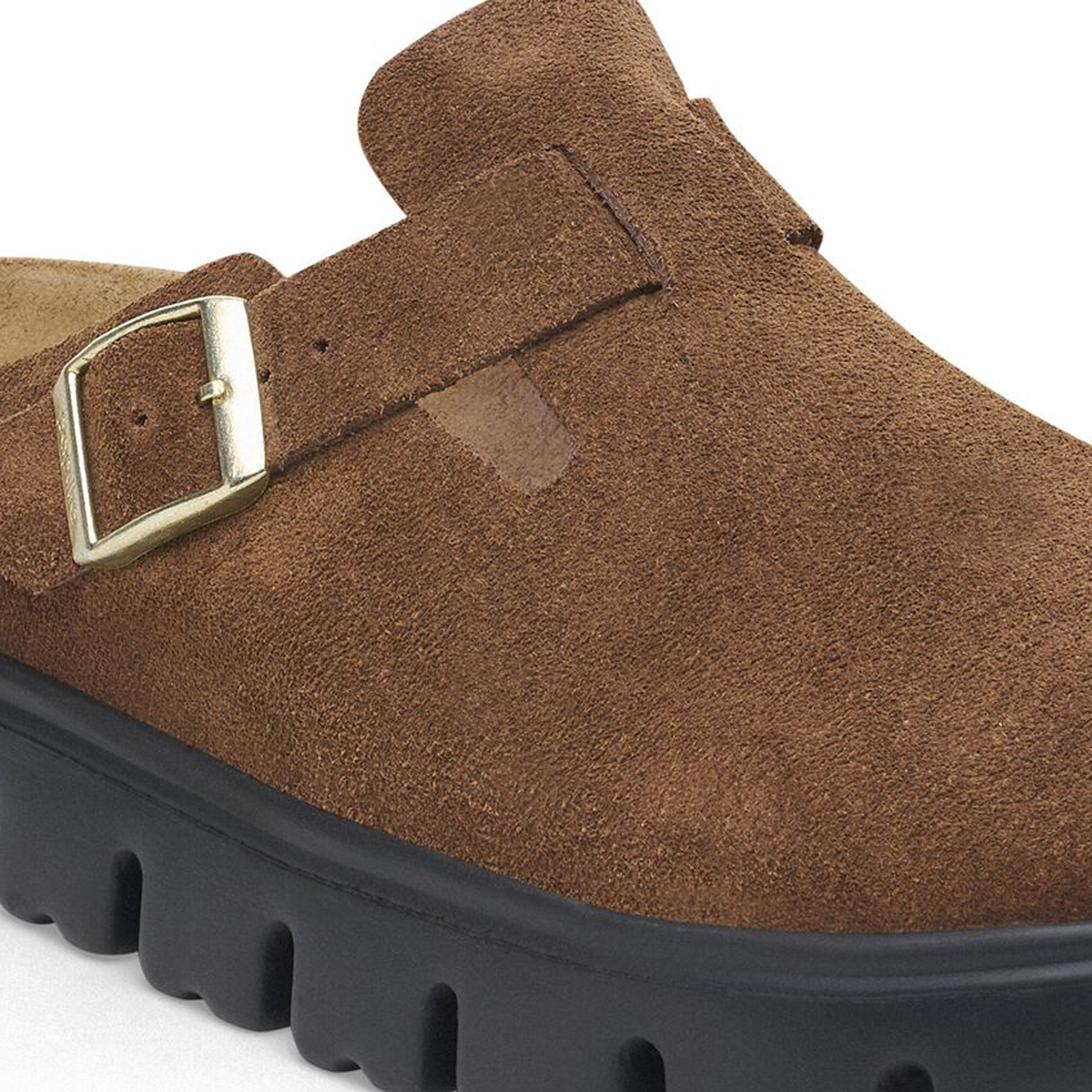 Birkenstock Boston Chunky Narrow Clog for Women - Dark Tea Suede | Comfortable Slip-On Shoes for Home, Office & Casual Wear