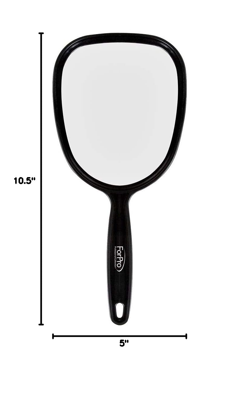 ForPro Classic Hand Mirrors - 3 Pack Black Compact Vanity Mirror (5