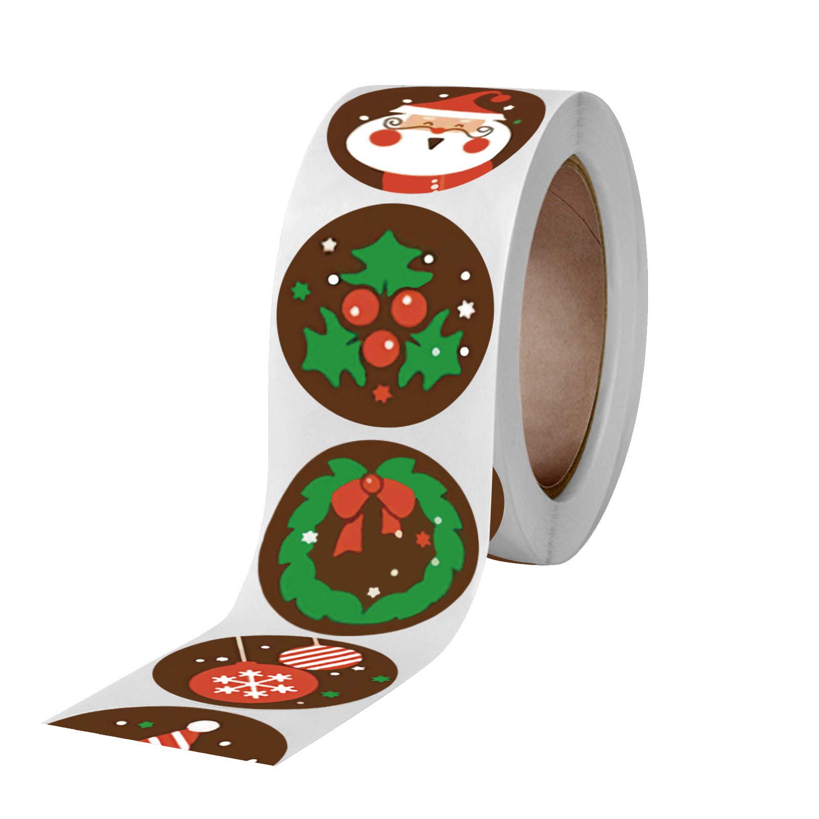 KCJGIKPOK 500-Pack Christmas Stickers for Teachers - Holiday Decorative Sticker Roll for High School, Home Decor, Gifts & Scrapbooking - Perfect for Classroom, DIY Crafts & Party Decorations