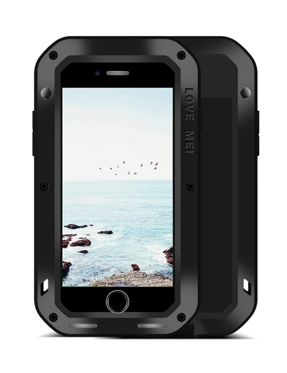 Premium Shockproof iPhone 8 Plus & 7 Plus Case - Military-Grade Gorilla Glass Aluminum Metal Bumper with Dust/Snow Protection | Heavy Duty Protective Cover for Outdoor, Travel & Extreme Sports