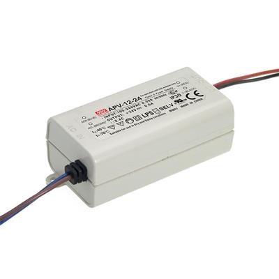 APV 12 12V DC 1A 12W Universal Constant Voltage Power Supply with Flying Leads - LED Driver for Strip Lights, Signage & Electronic Projects