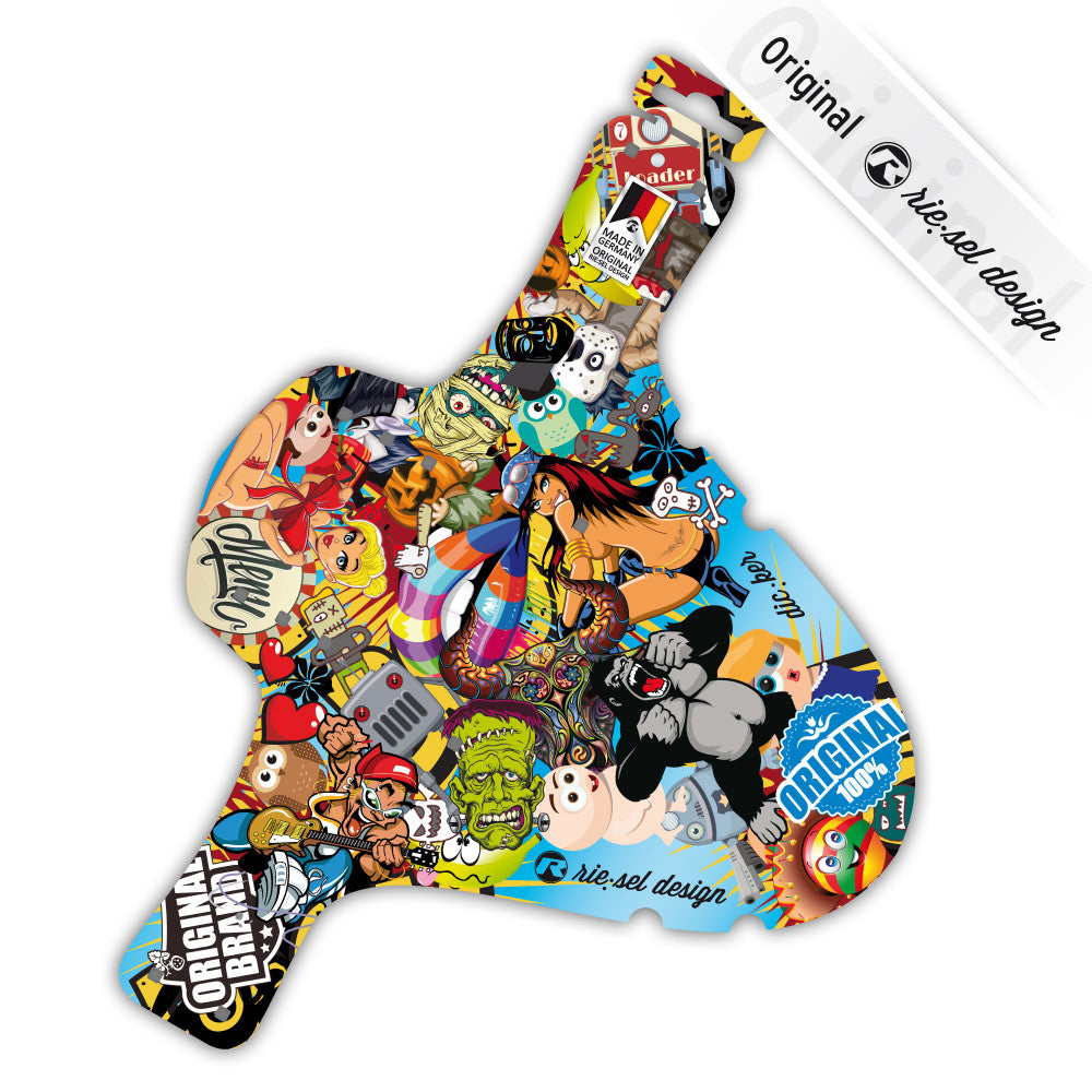 Fatbike Stickerbomb Mud Guard - Waterproof Dirt Protection for Mountain Bikes - Perfect for Off-Road Trails & Winter Cycling Adventures