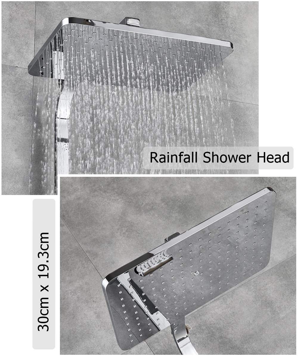 **Premium Chrome Body Massage Jet Shower Faucet Set - Wall Mounted Bath Shower Mixer with Bidet Sprayer & Rain Shower Head for Spa-Like Relaxation at Home**