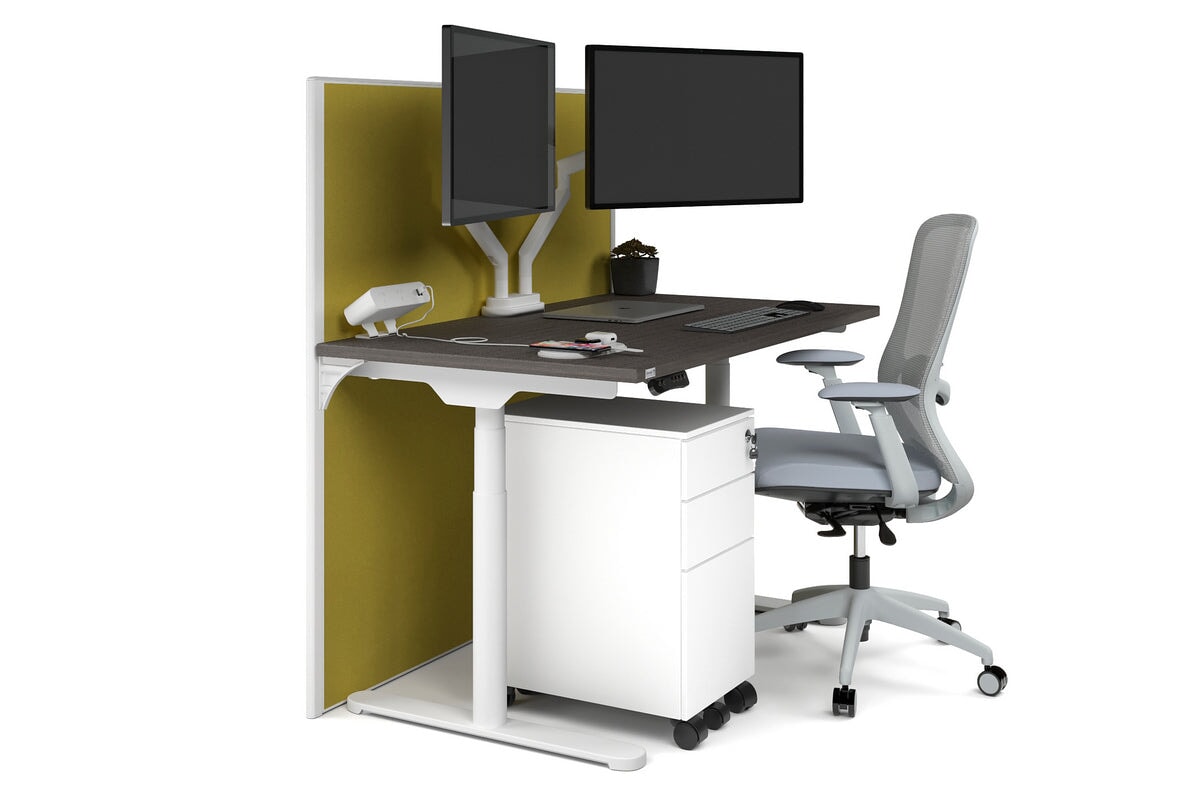 Flexi Premium Height Adjustable Single Workstation [1400L x 700W] - Ergonomic Standing Desk for Home Office, Gaming & Study - Electric Sit Stand Desk with Memory Function