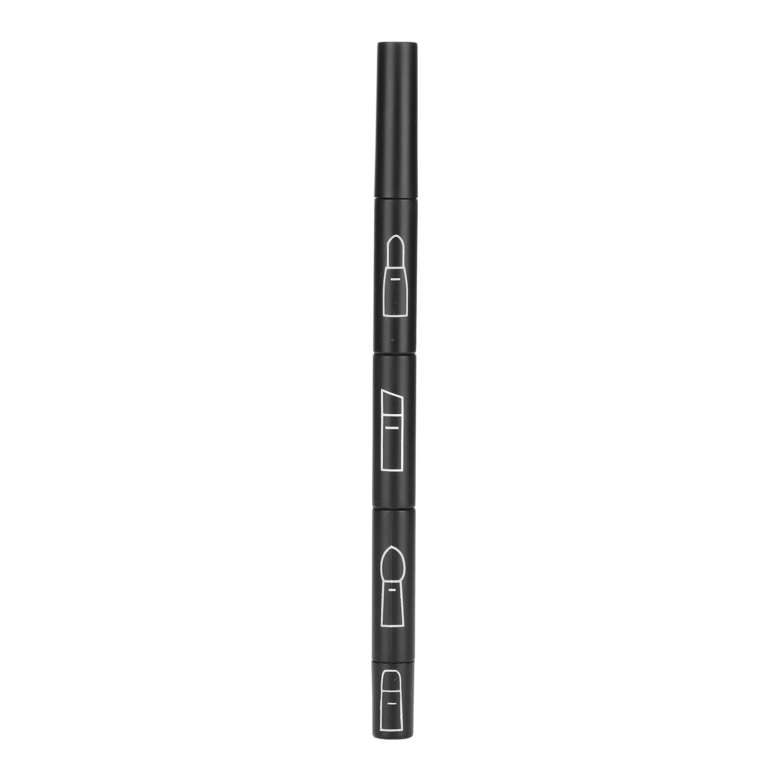 4 in 1 Retractable Makeup Brush Set - Portable Telescopic Lip, Eyebrow & Eyeshadow Brushes for Travel (Black) | Perfect for On-the-Go Touch Ups & Professional Makeup Application