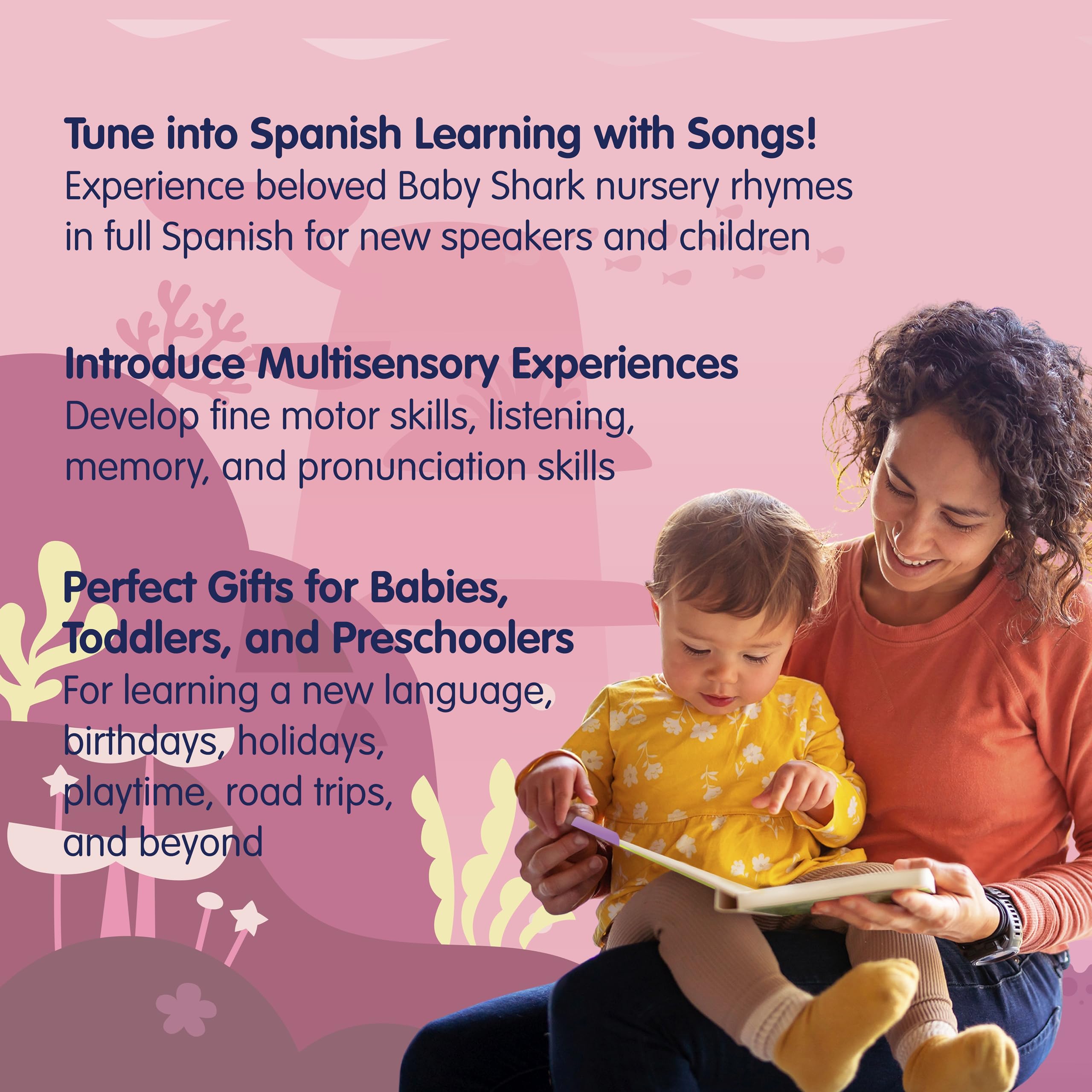 Baby Shark Sing-Alongs 6-Button Sound Book | Pinkfong Interactive Learning Toy for Toddlers | Nursery Rhymes Educational Book | Perfect Gift for Kids & Baby Shark Fans | Great for Bedtime, Playtime & Early Learning