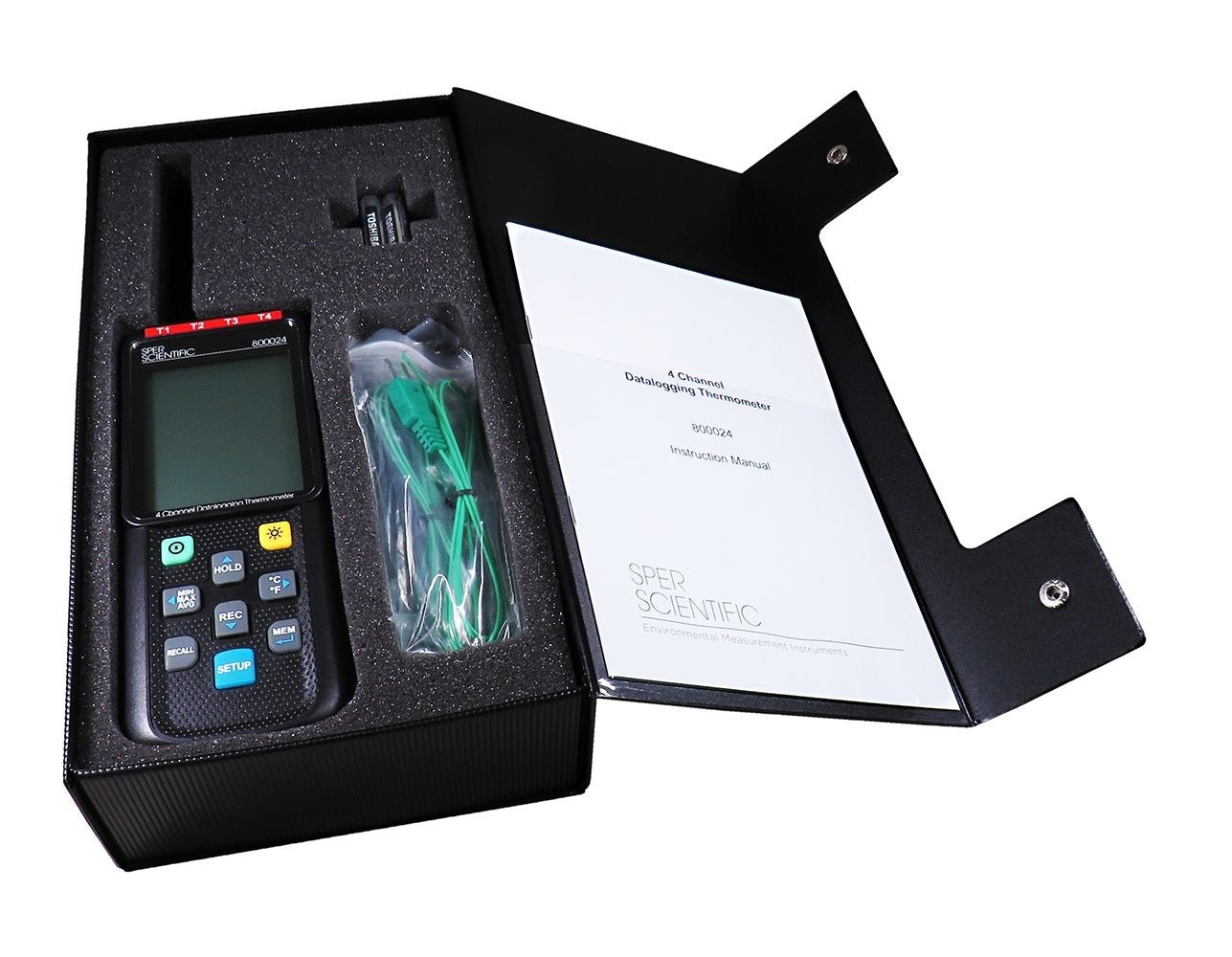4 Channel Data Logging Thermometer - High Accuracy Temperature Monitor for Food, HVAC, Labs & Industrial Use