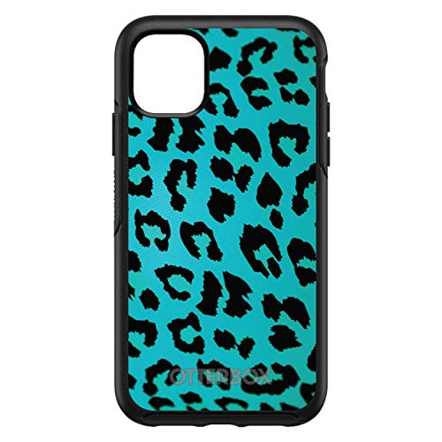 Teal Black Leopard Skin Spots On Black Case